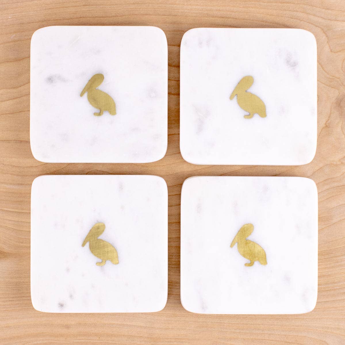 Pelican Marble Coasters