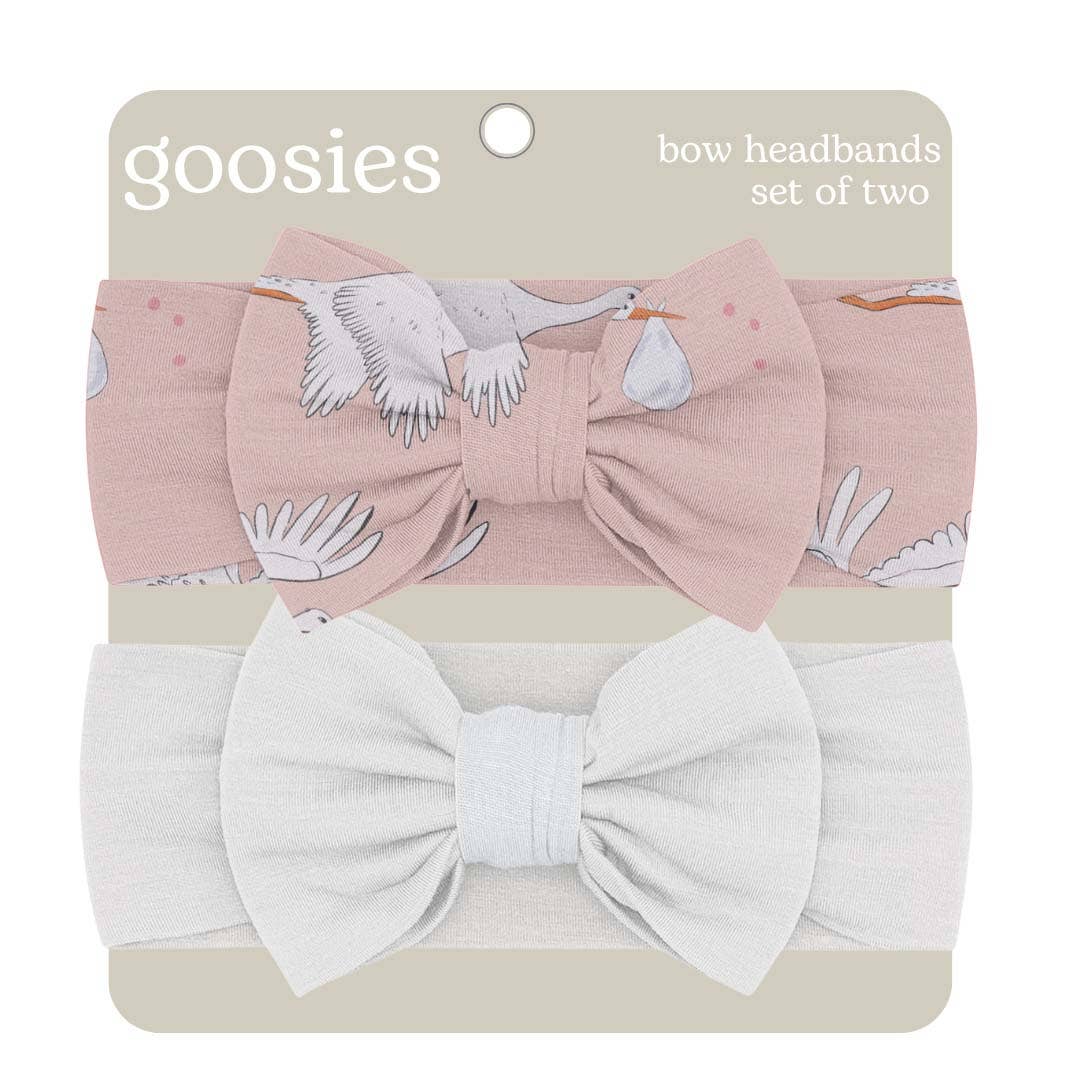 Baby Girl Pink Storks - Headband Set