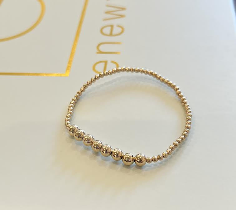 MIXED METAL CLASSIC BEADED BLISS 2.5MM/5MM BEAD BRACELET main image 1