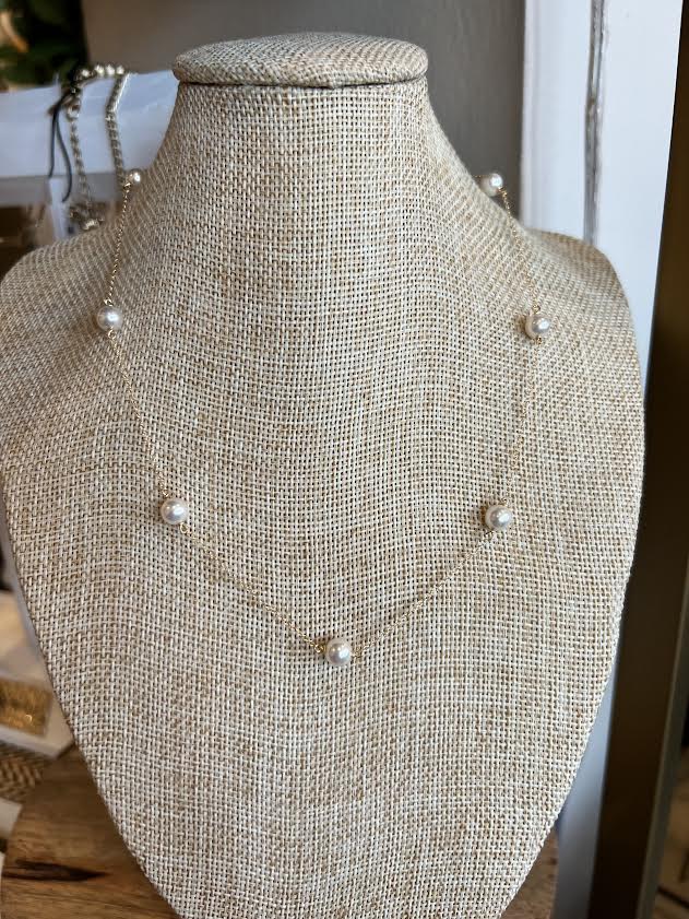 Choker Simplicity Chain Gold -6mm Pearl - 17"