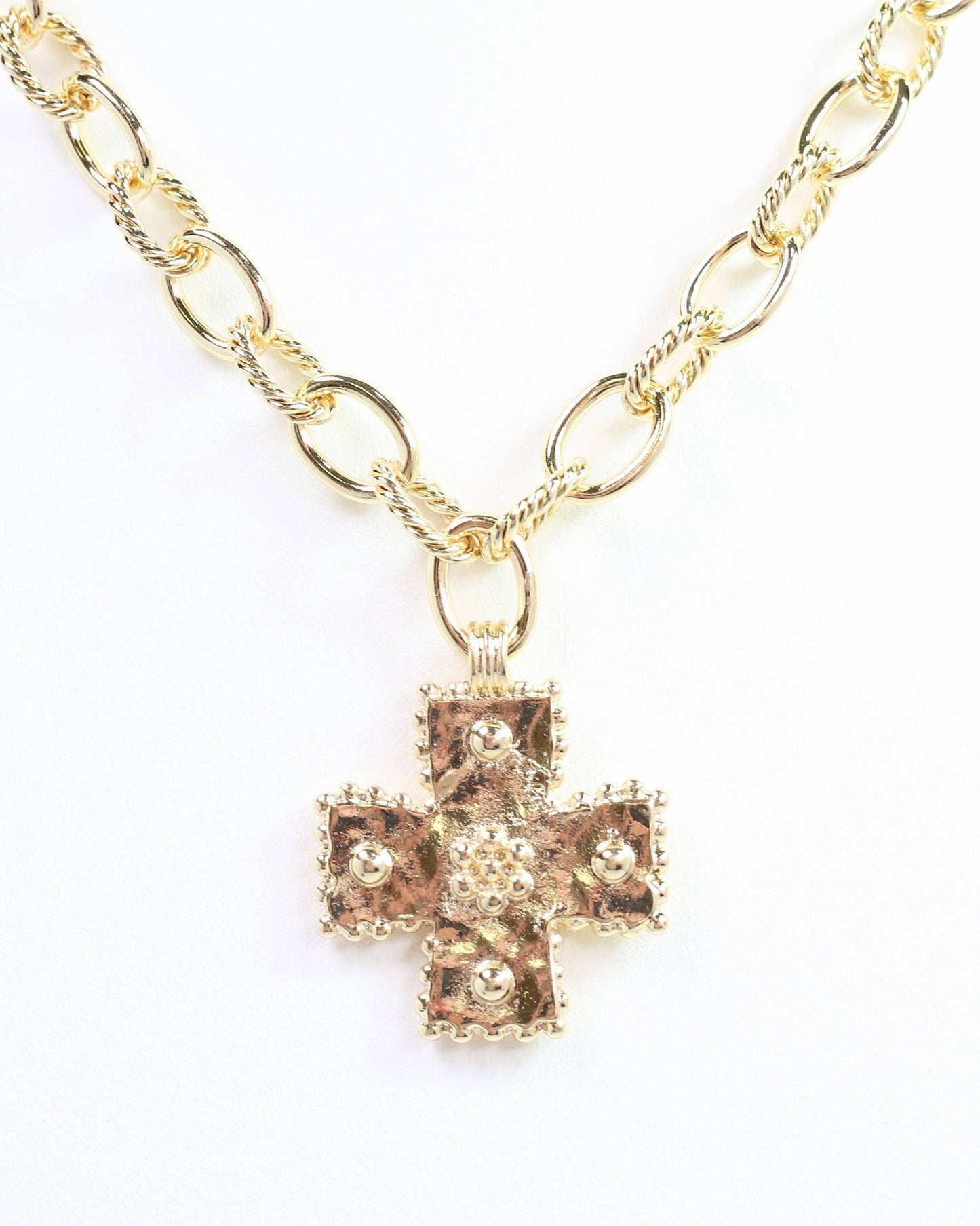 Murray Cross Charm Necklace Gold: Default