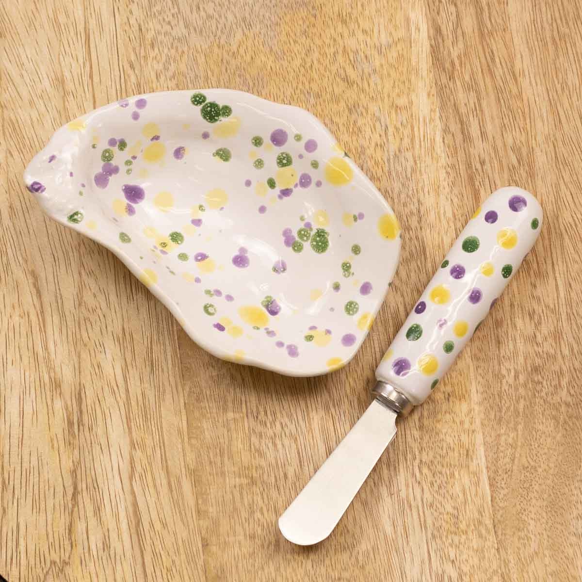 Watercolor Mardi Gras Spreader