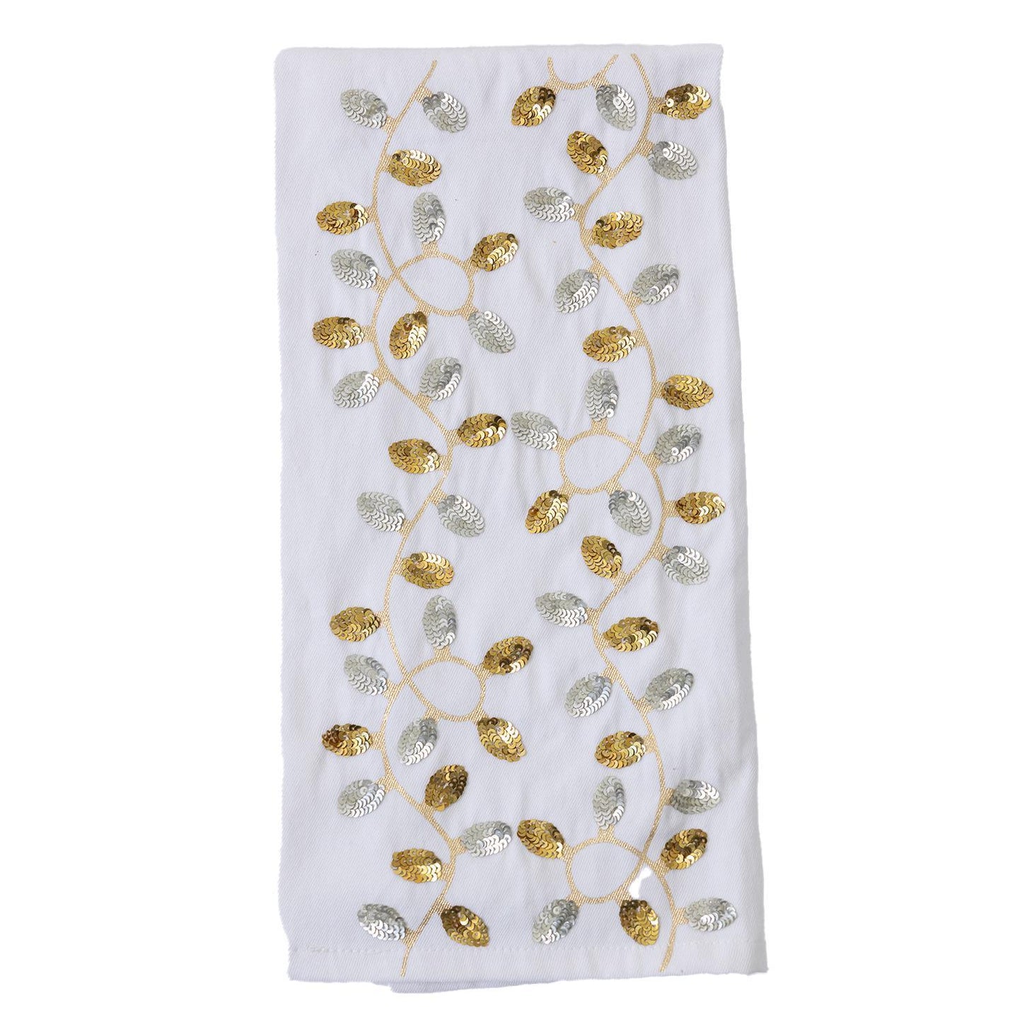 Tea Towel Embellished Gold Lights