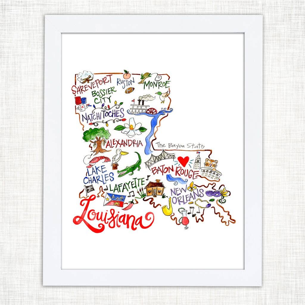 Louisiana Art Print: 8" x 10"