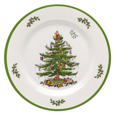Melamine Christmas Tree Dinner Plates Set of 4