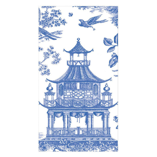 Chinoiserie Toile Pagoda Blue