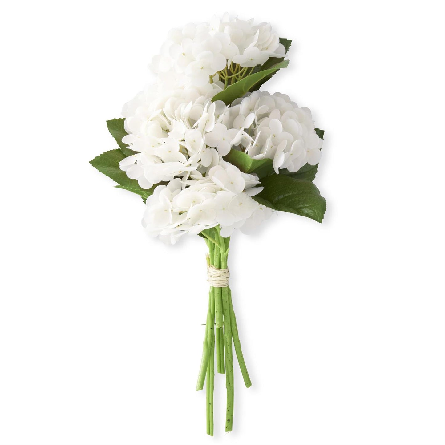 White Real Touch Hydrangea Bundle (6 Stems) 13"