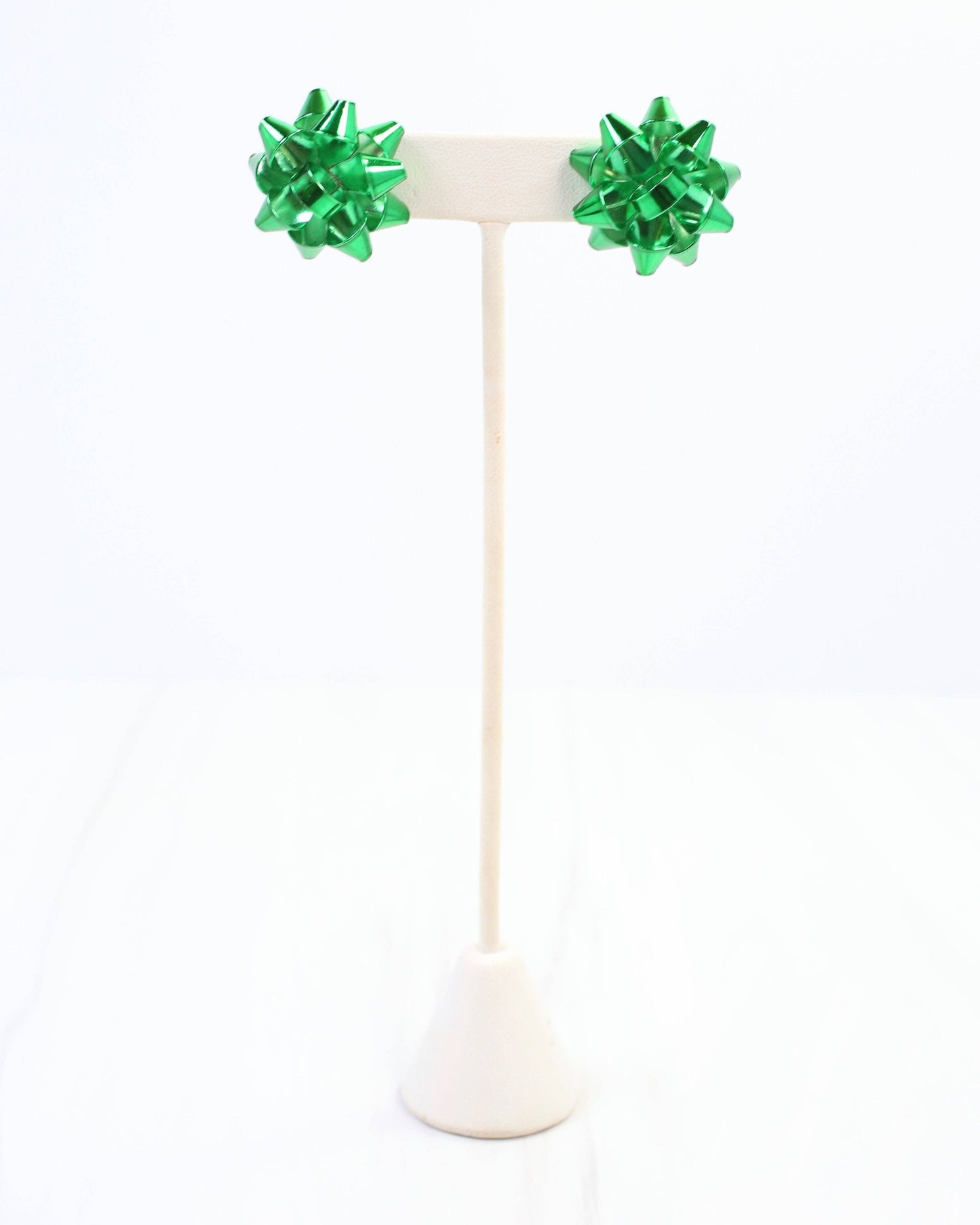 Let's Wrap Large Bow Stud Earring Green: Default