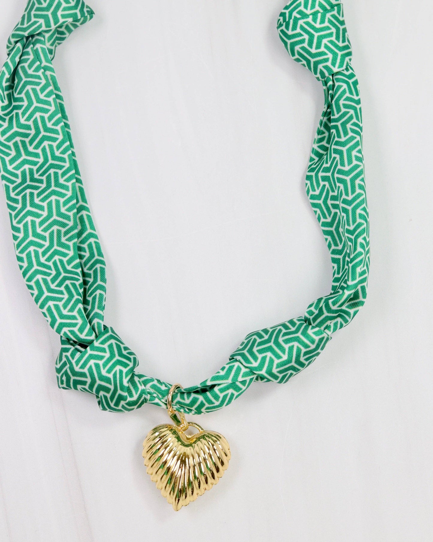 Serafina Scarf Charm Necklace Green: Default