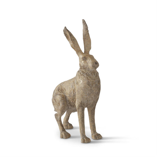 Weathered Gold Speckled Resin Garden Rabbit