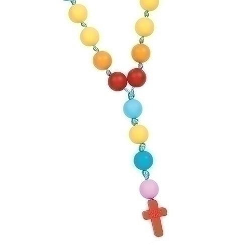 Blessed By God Silicone Rosary Necklace Teether