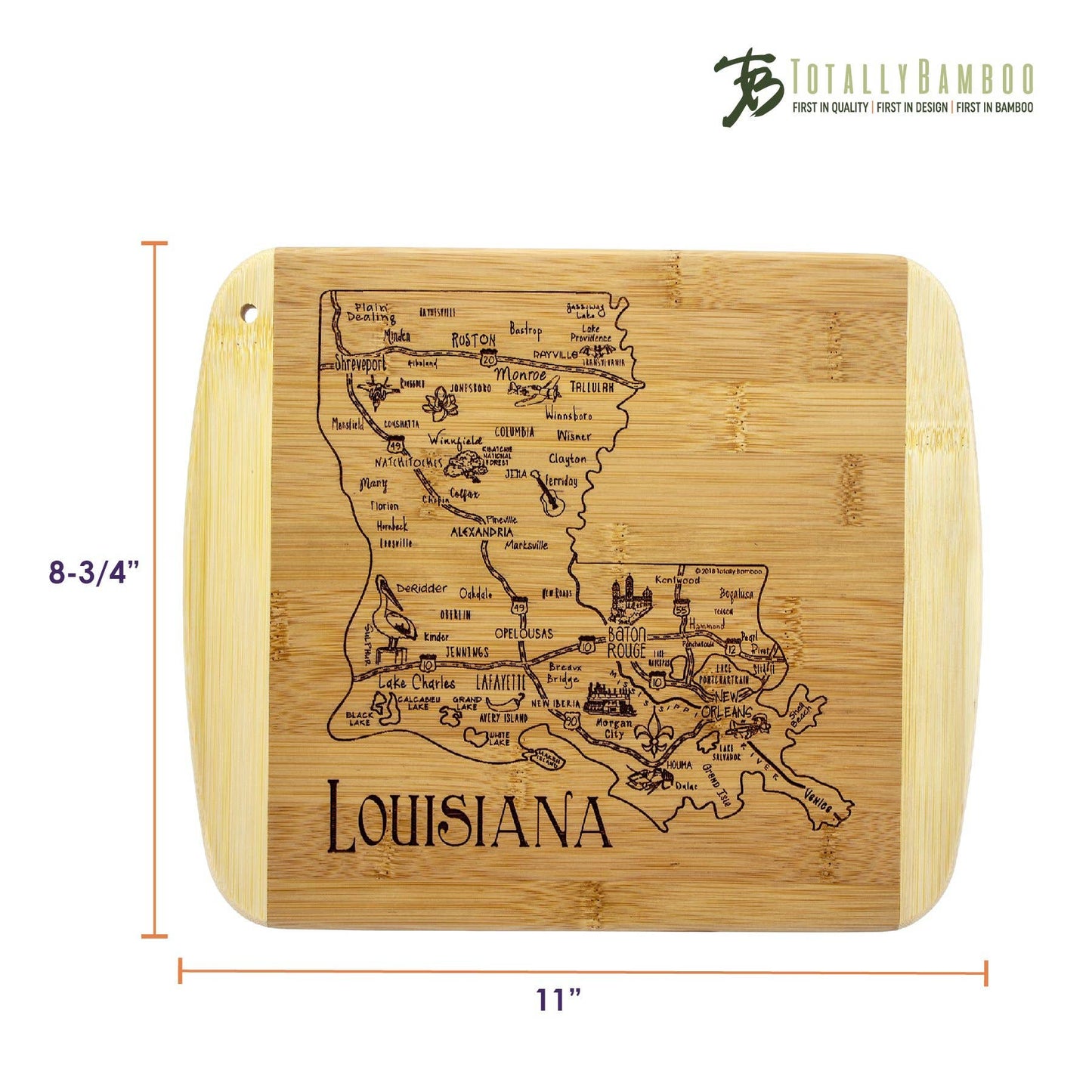 A Slice of Life Louisiana Cutting & Charcuterie Board