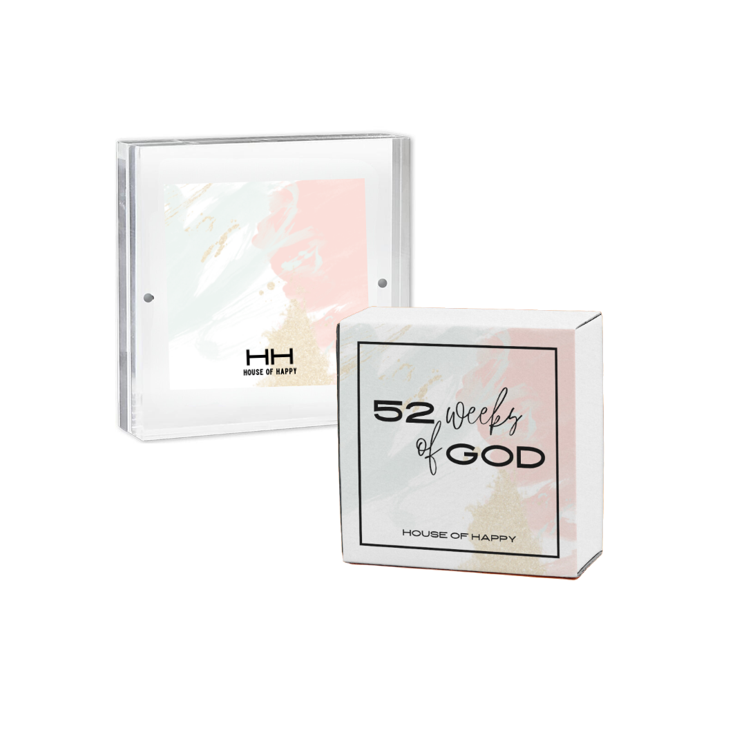 52 Weeks of God | Scripture Card Set + Acrylic Frame