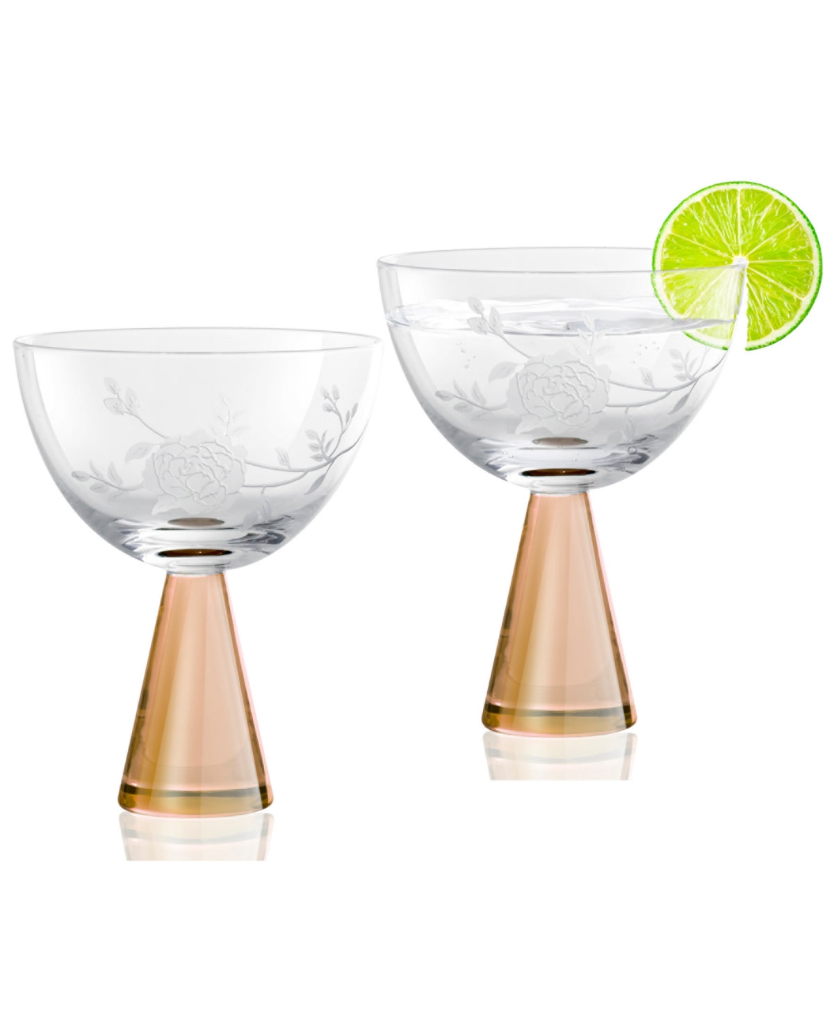 Peony Amber Coupe (Set of 2)