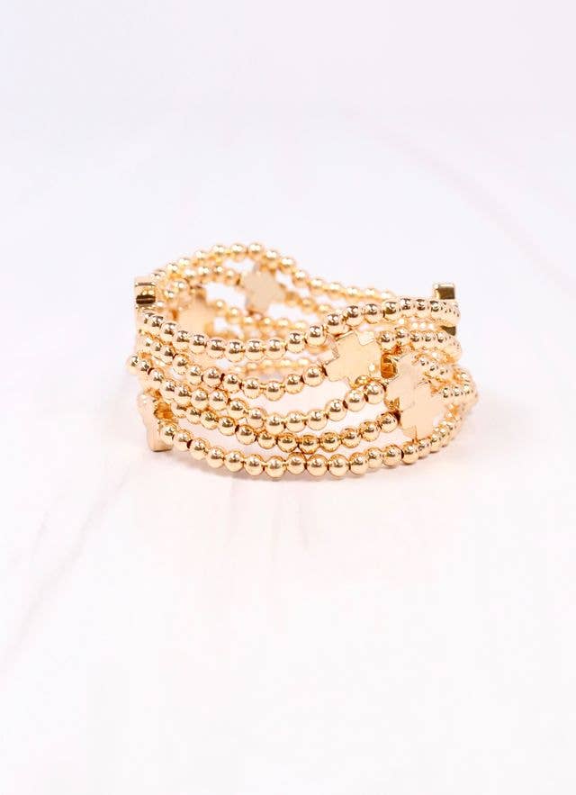 Olstead Cross Bracelet- GOLD