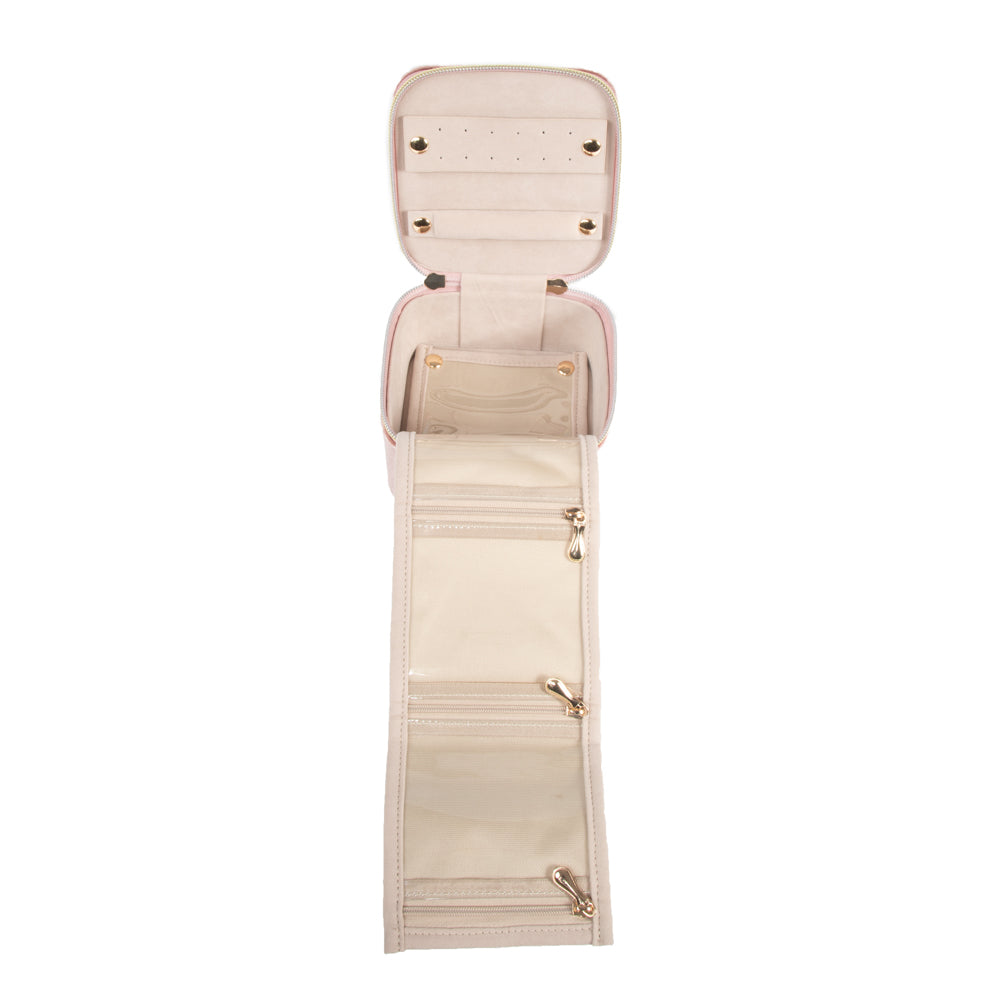 Vera Travel Jewelry Case with Pouch - Ivory