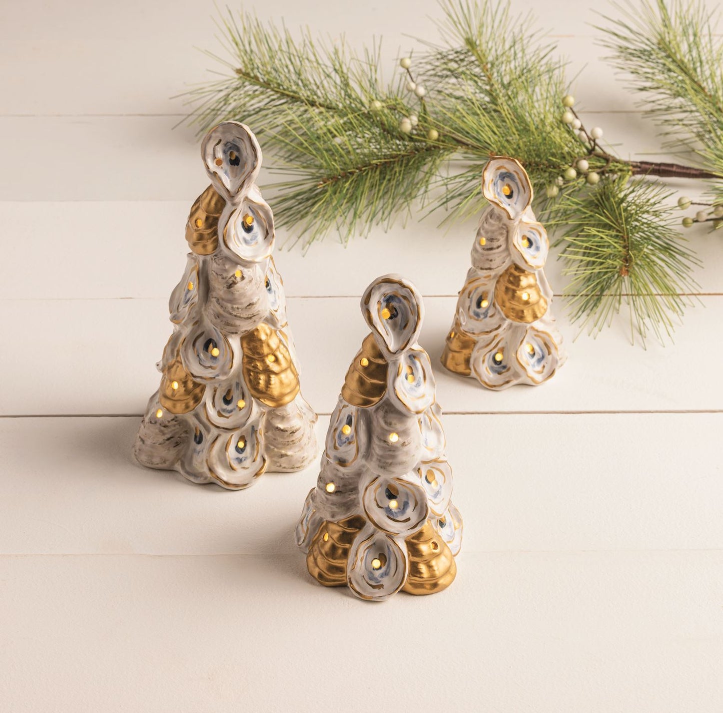 Ceramic Oyster Light Trees (3 Sizes)
