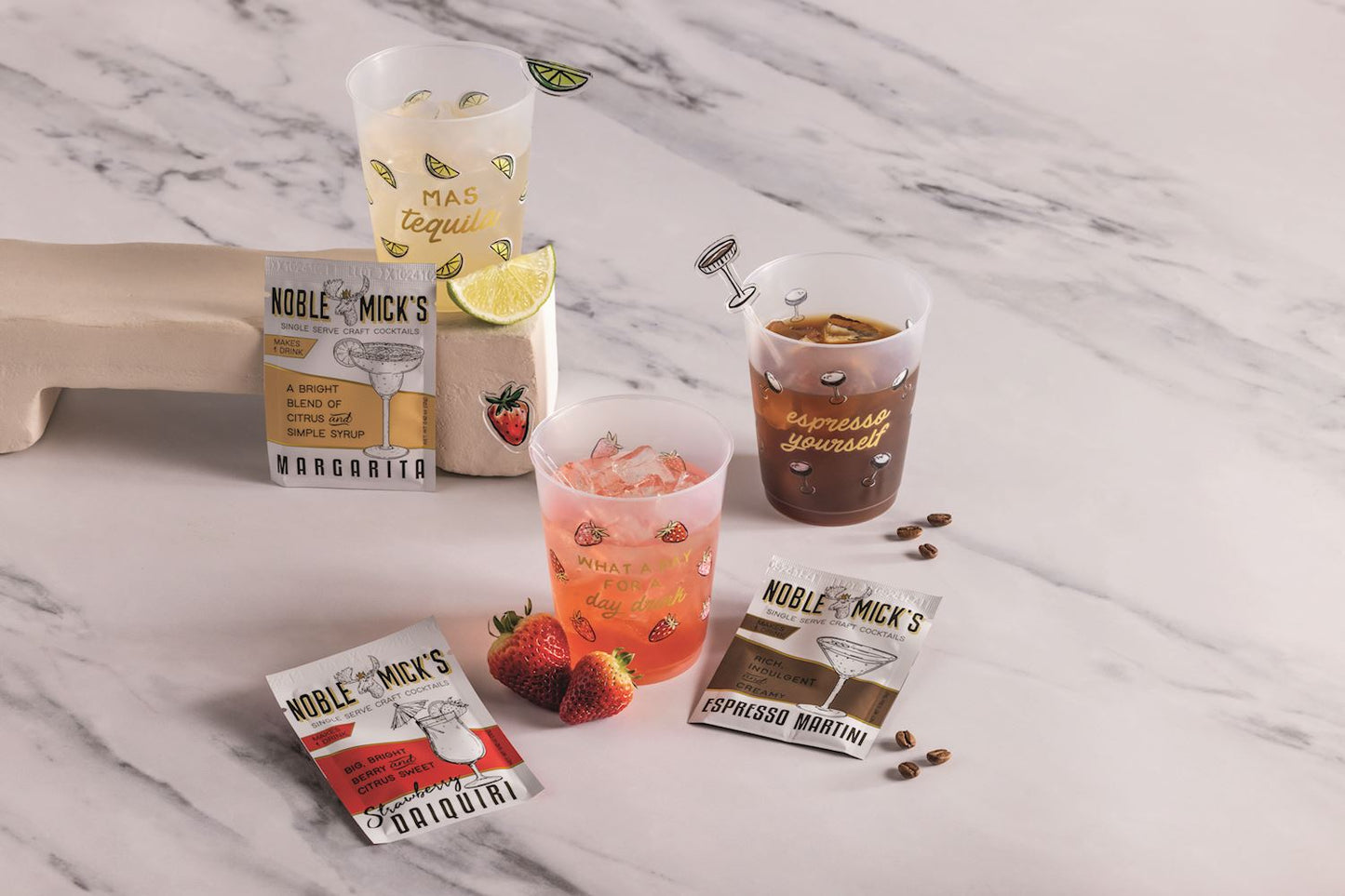 Cocktail Mix & Cups Sets (3 Styles)