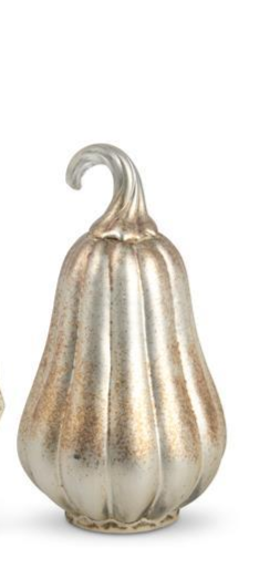 Matte Antiqued Gold Mercury Glass Gourds (3 Sizes)