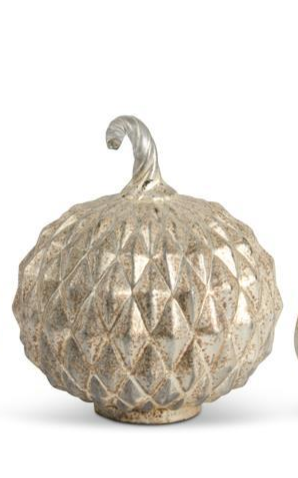 Matte Antiqued Gold Mercury Glass Gourds (3 Sizes)