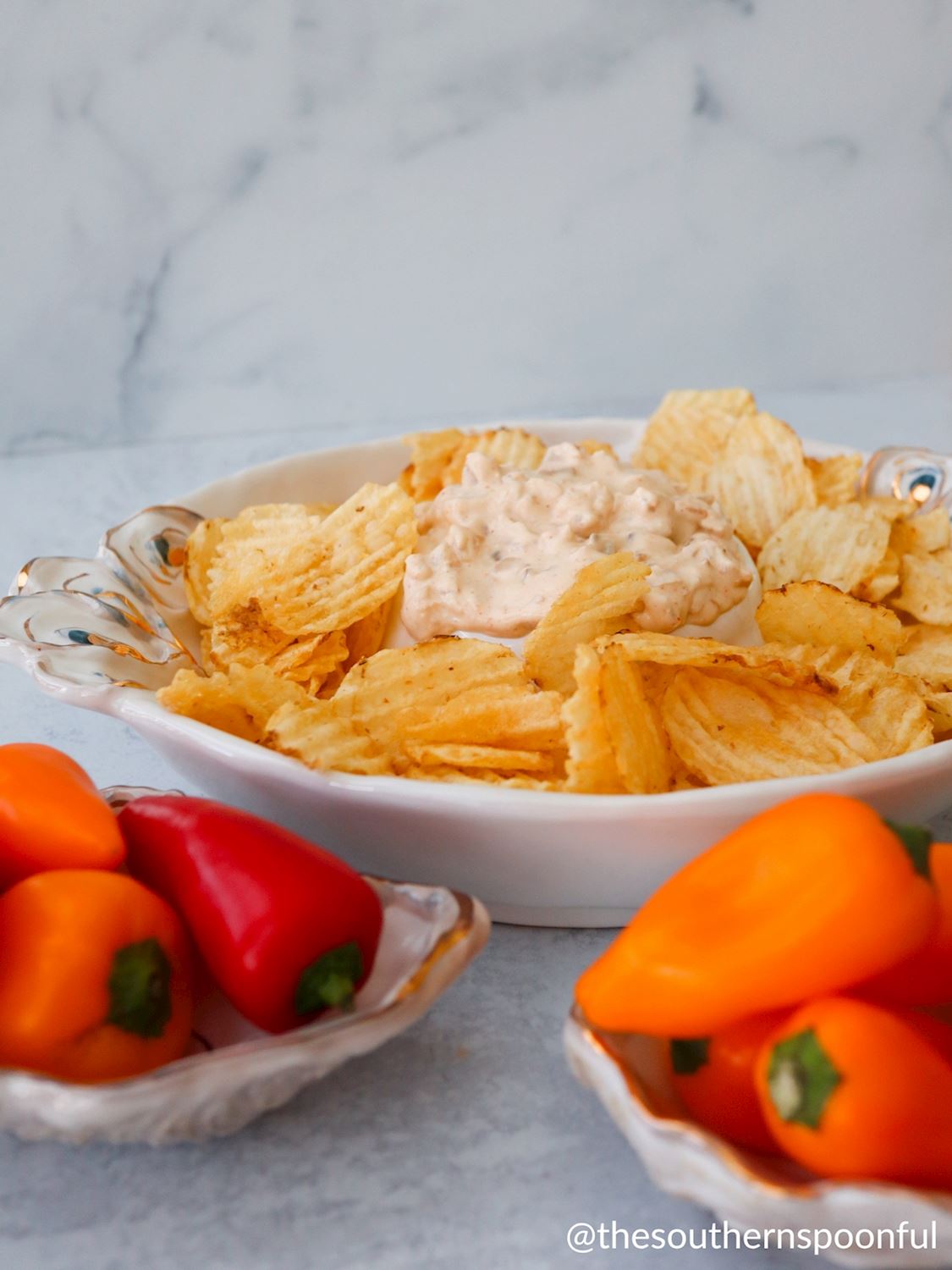 Oyster Chip & Dip Server