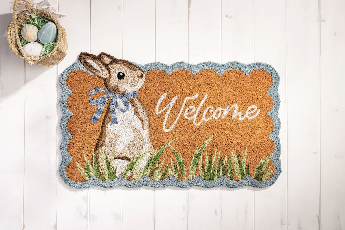 Easter Scallop Door Mat