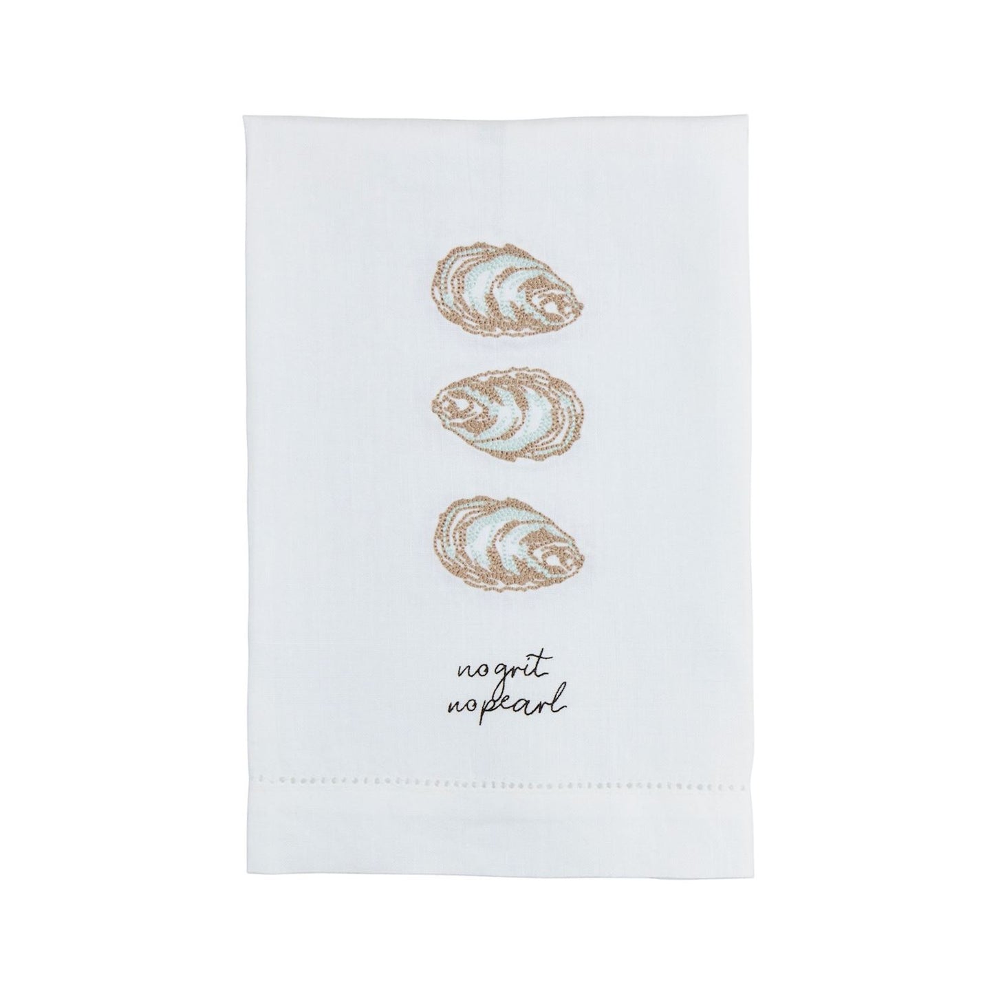 Oyster Embroidery Towels (2 styles)