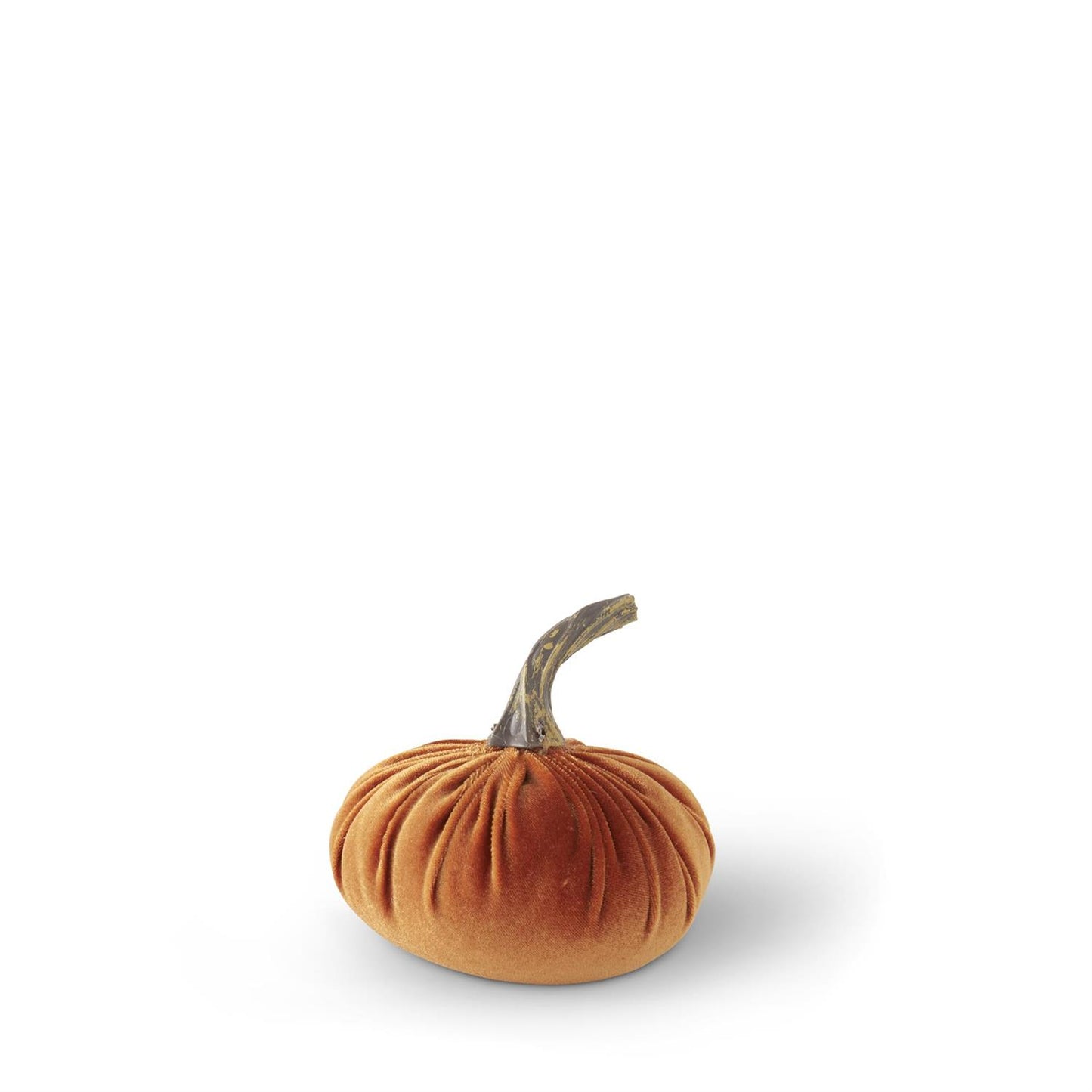 Orange Velvet Stuffed Pumpkin - 4"