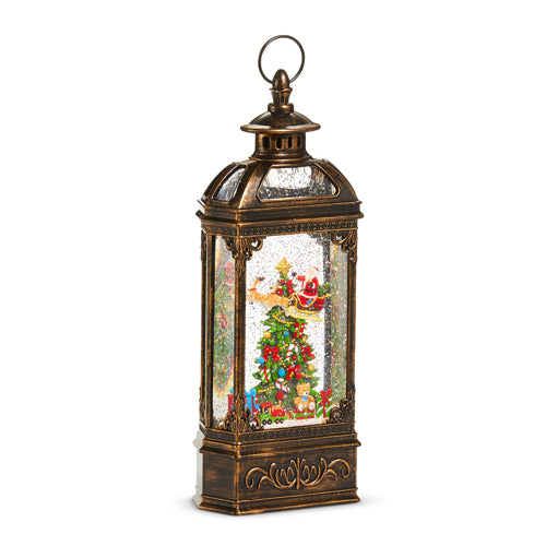 Flying Santa Around Tree Musical Lighted Water Lantern