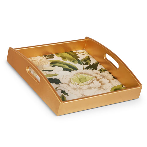 Tranquil Green Garden Canvas Tray