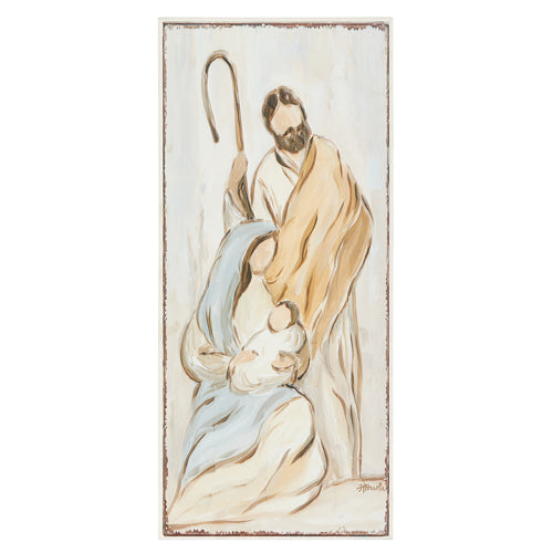 Holy Family Stamped Metal Wall Decor