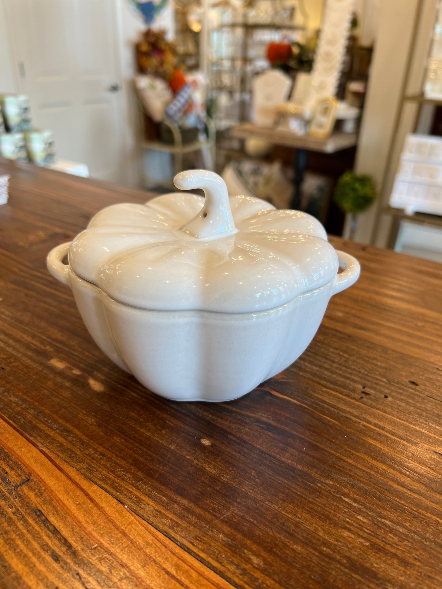 Stoneware Pumpkin Baker w/Handles