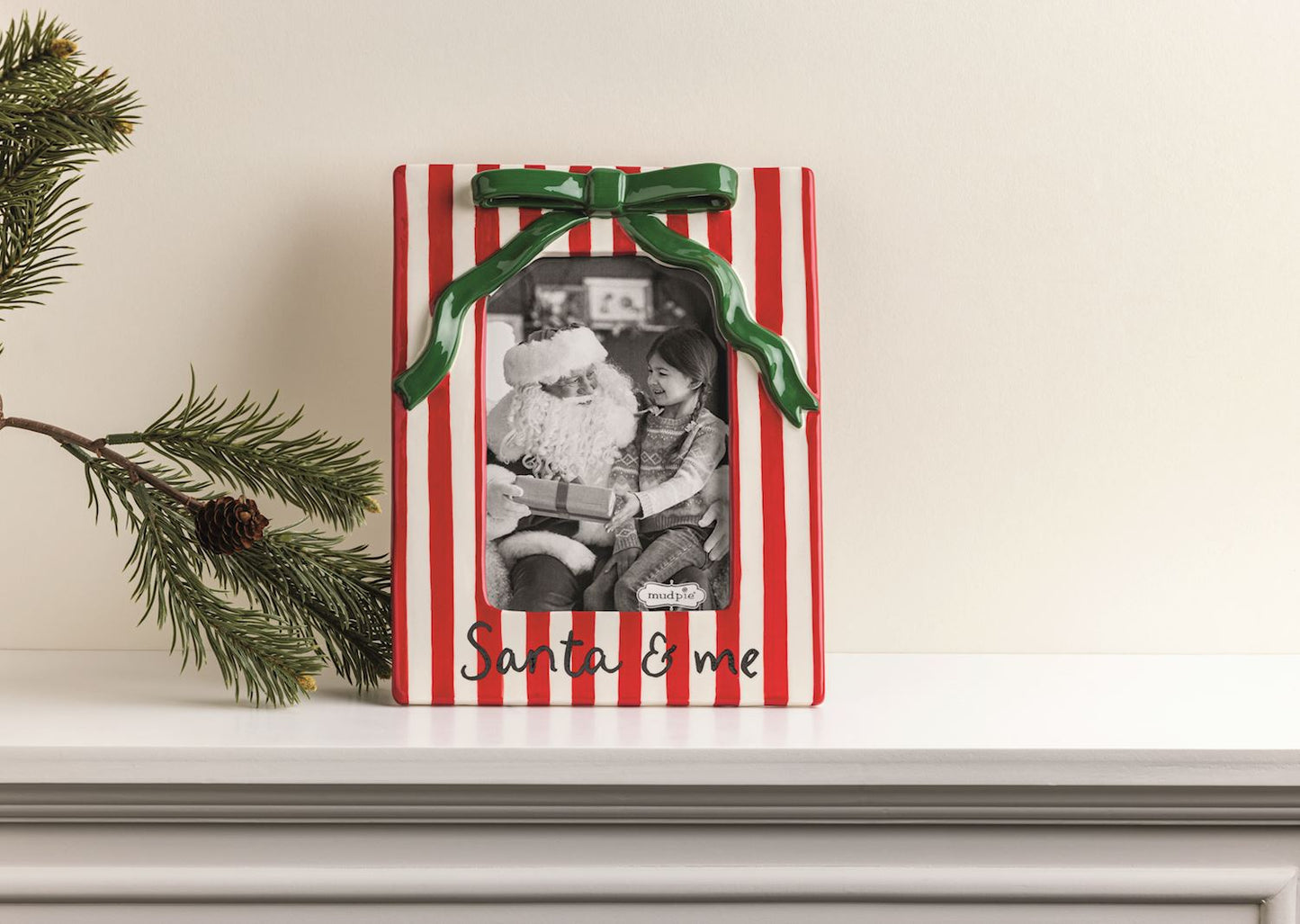 Ceramic Christmas Bow Frame