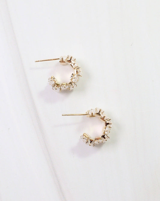 Elloree Crystal Hoop Gold: Default