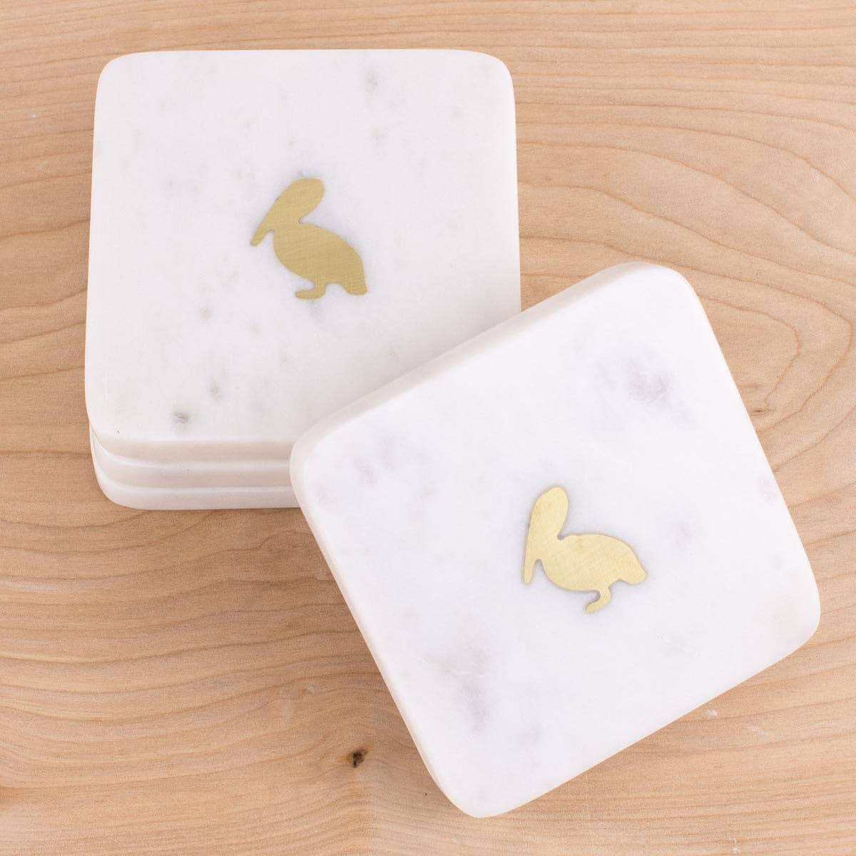 Pelican Marble Coasters