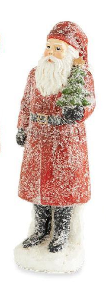 Sugared Santa Figurines ( 3 styles) 8"