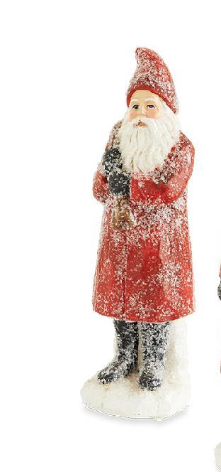 Sugared Santa Figurines ( 3 styles) 8"