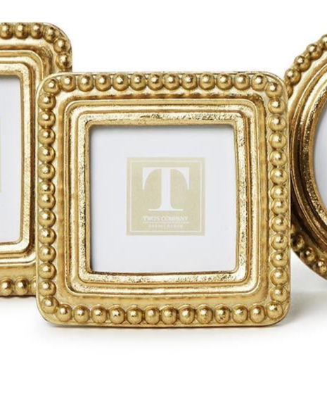 Beaded Texture Gold Photo Frames (4 Styles)