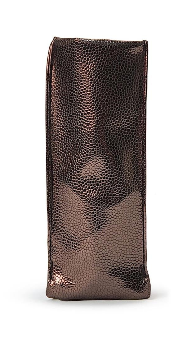 "Looking Good" Metallic Tones Faux Snake Skin Standing Traingular Weighted Eyeglasses Holder (2 Colors)
