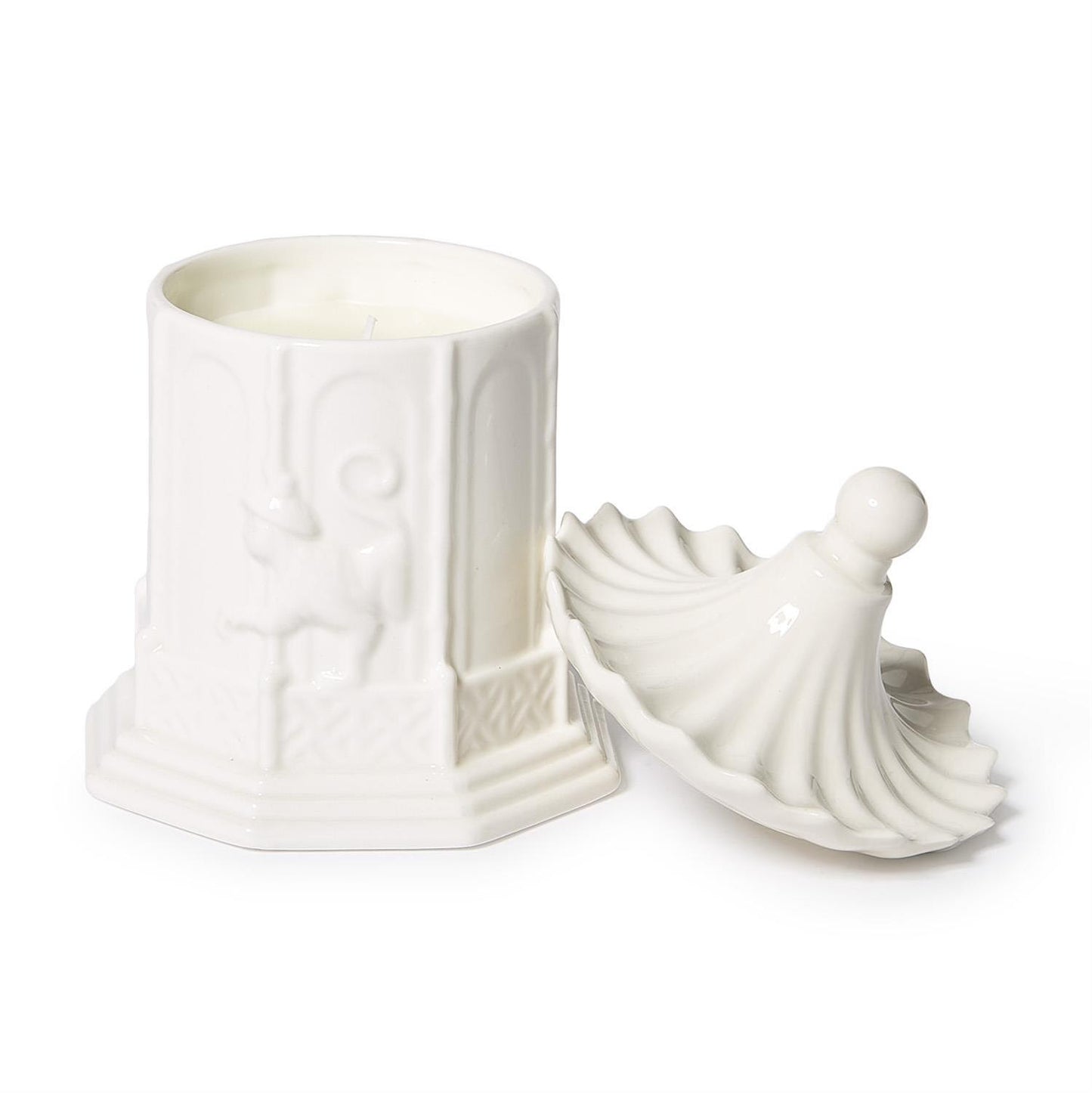 Pagoda Filled Candle w/Amber Scent in Gift Box