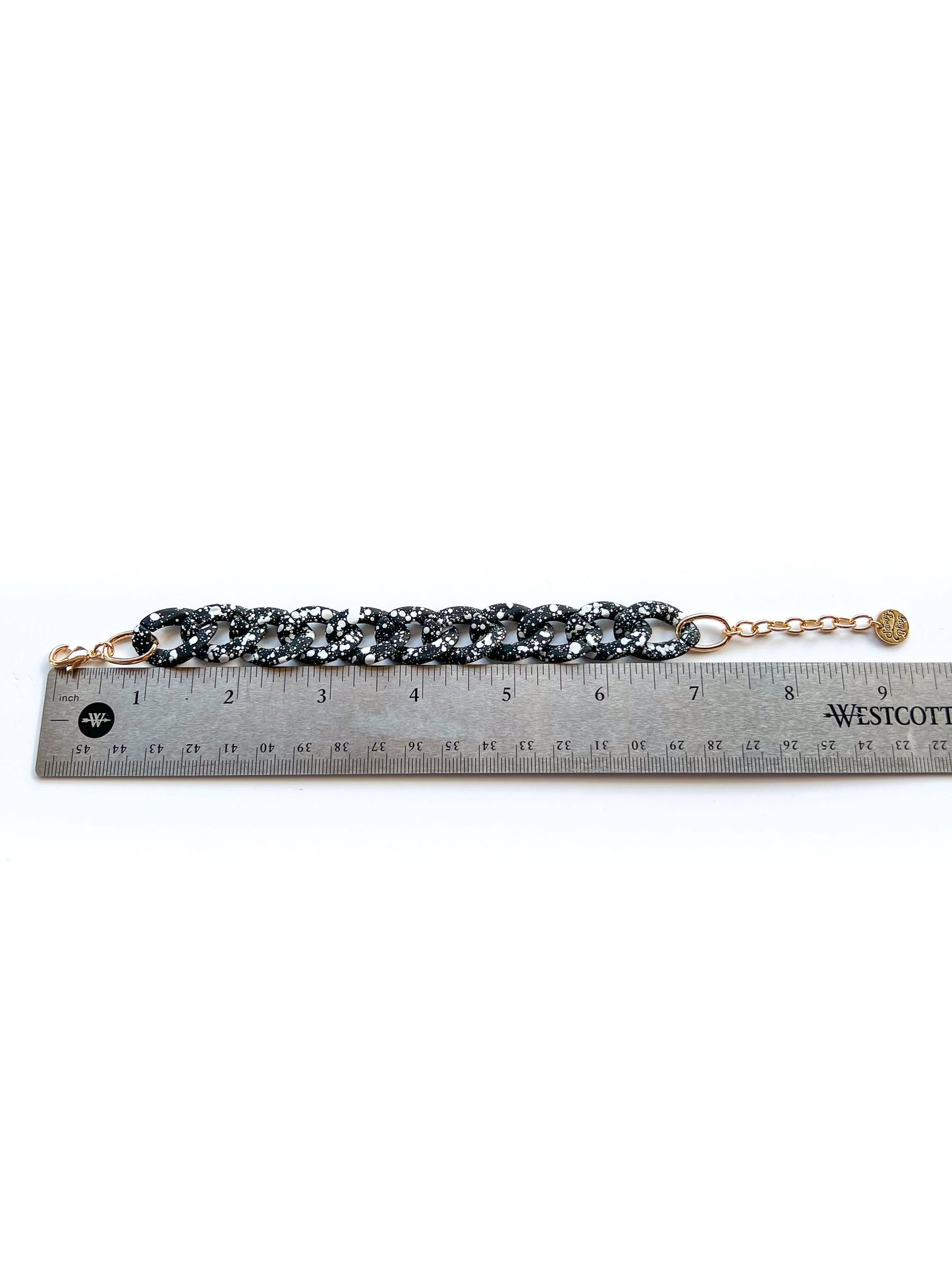 All Chunky Acrylic Chain Link Bracelet: Matte Amethyst
