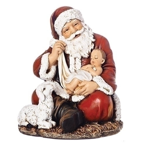 Sitting Santa w/Baby Figure