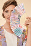 Satin Fan Lavender Paisley