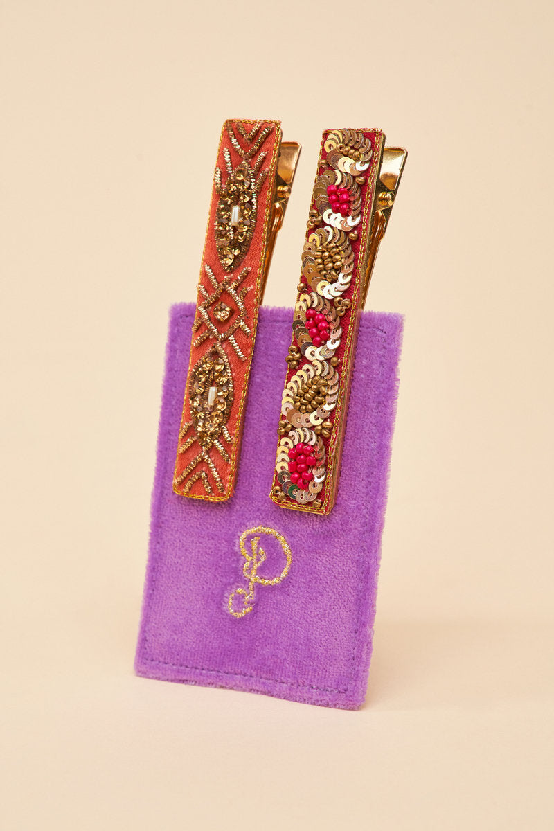 Narrow Bar Hair Clips Set of 2