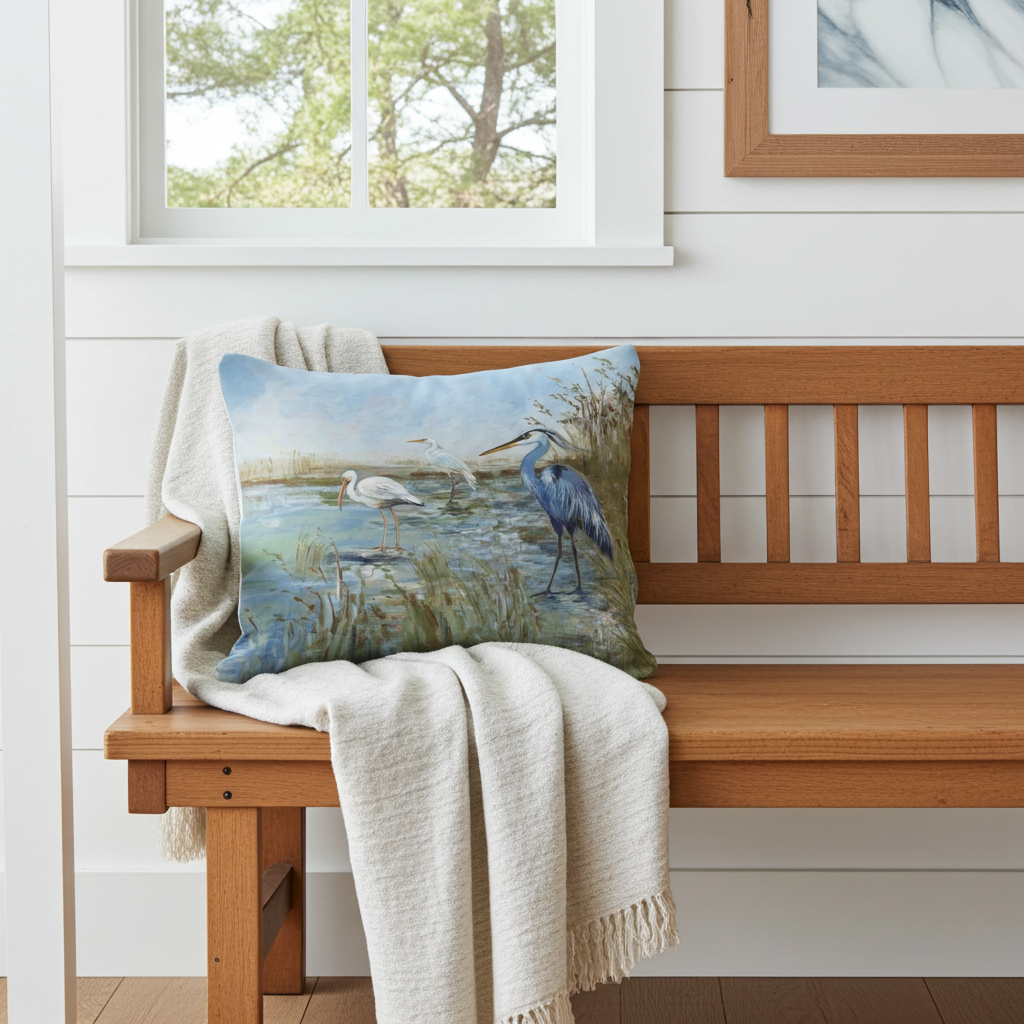 Pillow - Marshland Trio - indoor / outdoor cushion: 19x24