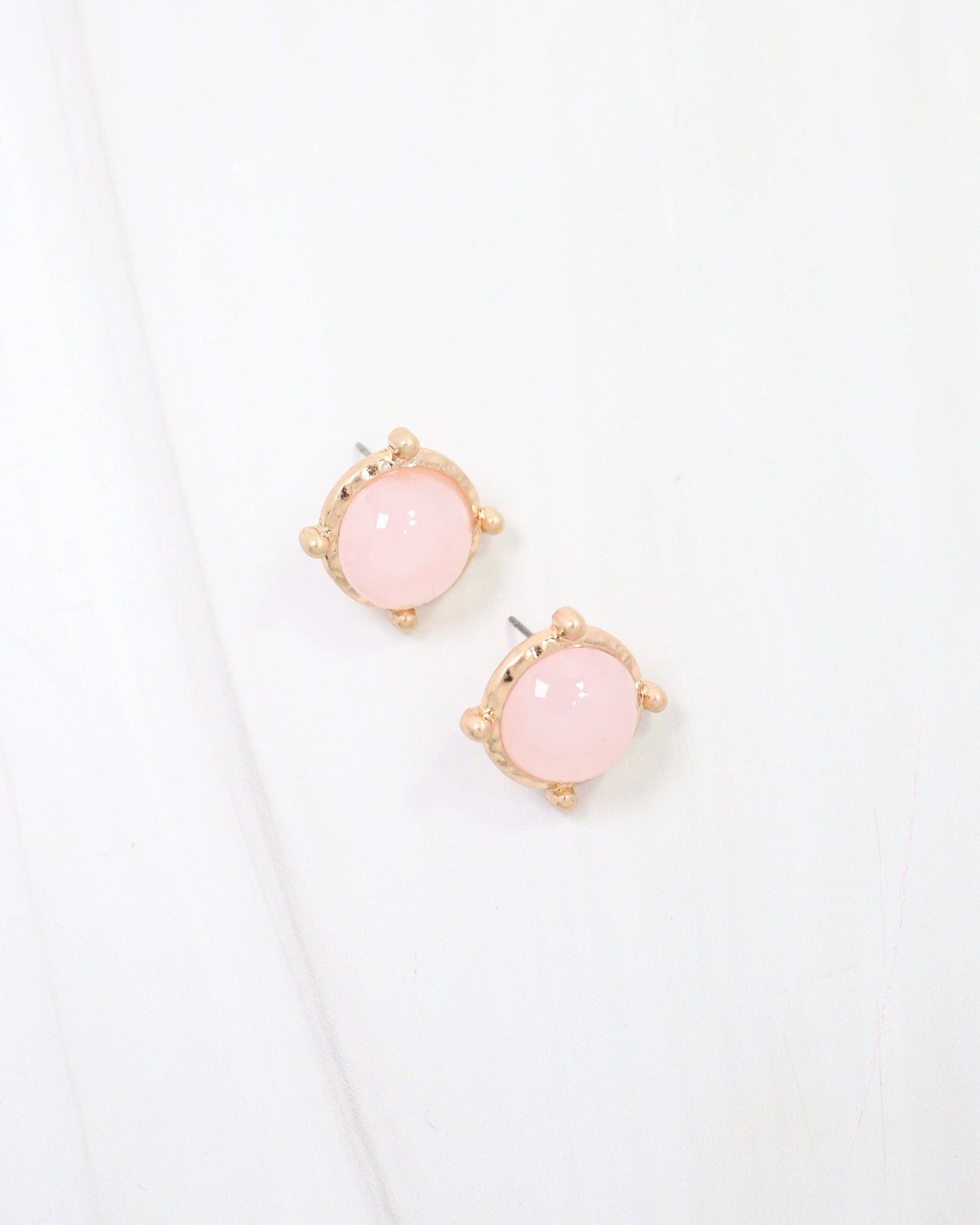 Florissant Round Post Earring Pink