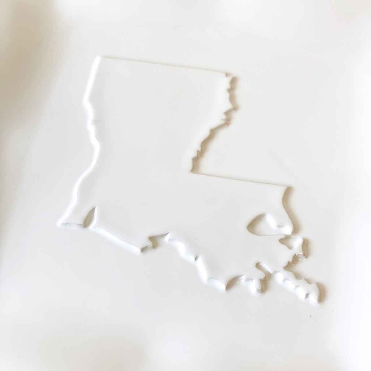 Louisiana Embossed Platter White 11.5x11.5