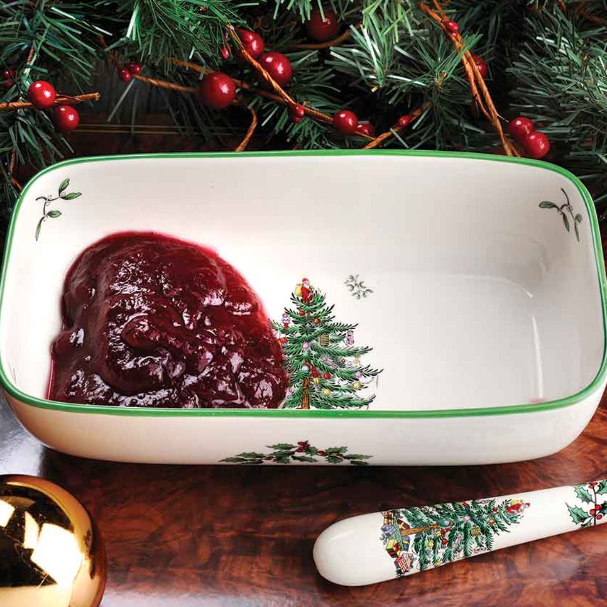 Christmas Tree Server w/Slotted Spoon