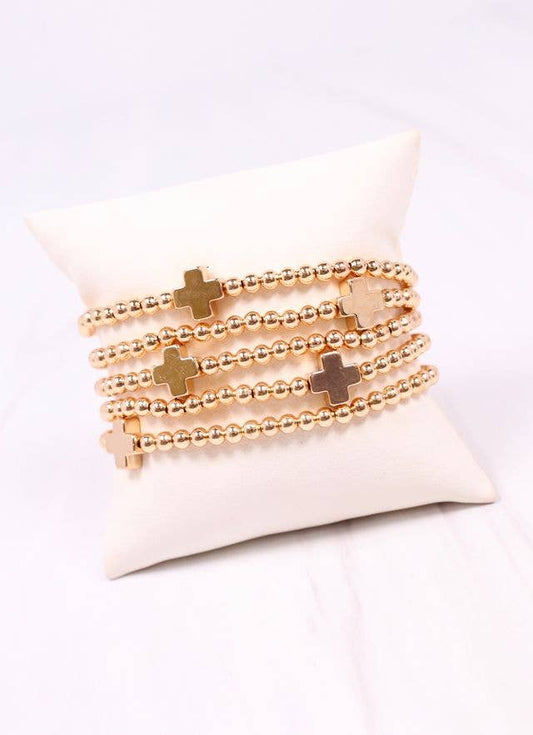 Olstead Cross Bracelet- GOLD