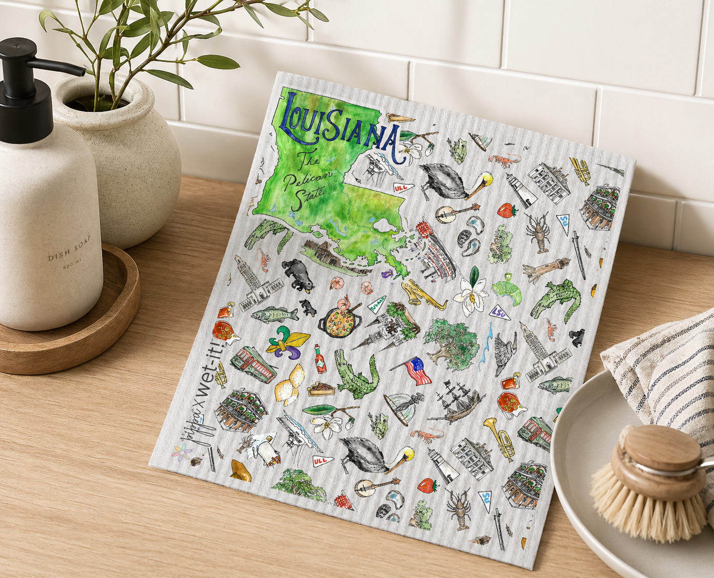 Louisiana Wet-it Swedish Dish Cloth x Pippa